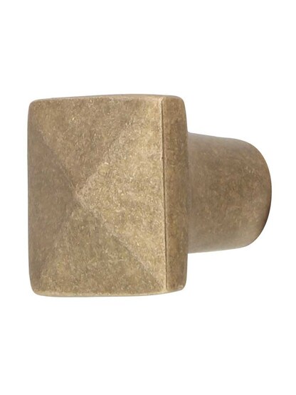 Aspen Knob - 3/4 inch Square in Light Bronze.